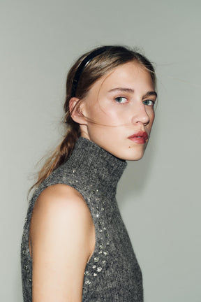 Wollmischung mit Strassperlen