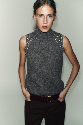 Wollmischung mit Strassperlen