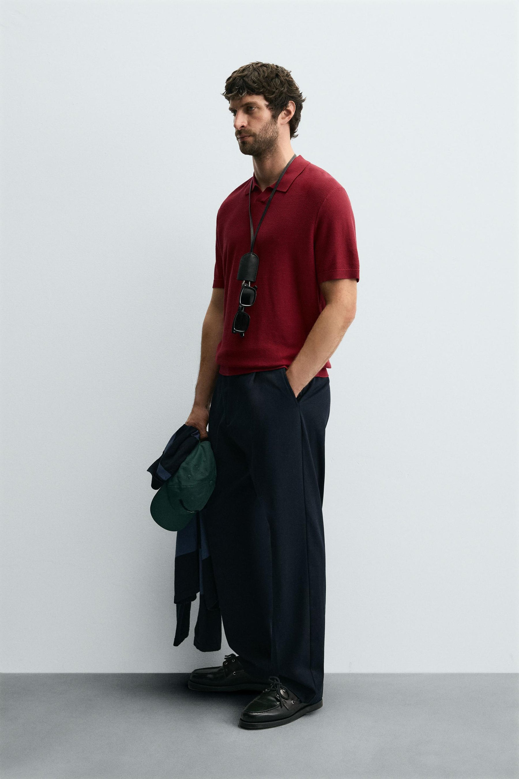 TEXTURED KNIT POLO SHIRT - Image 4