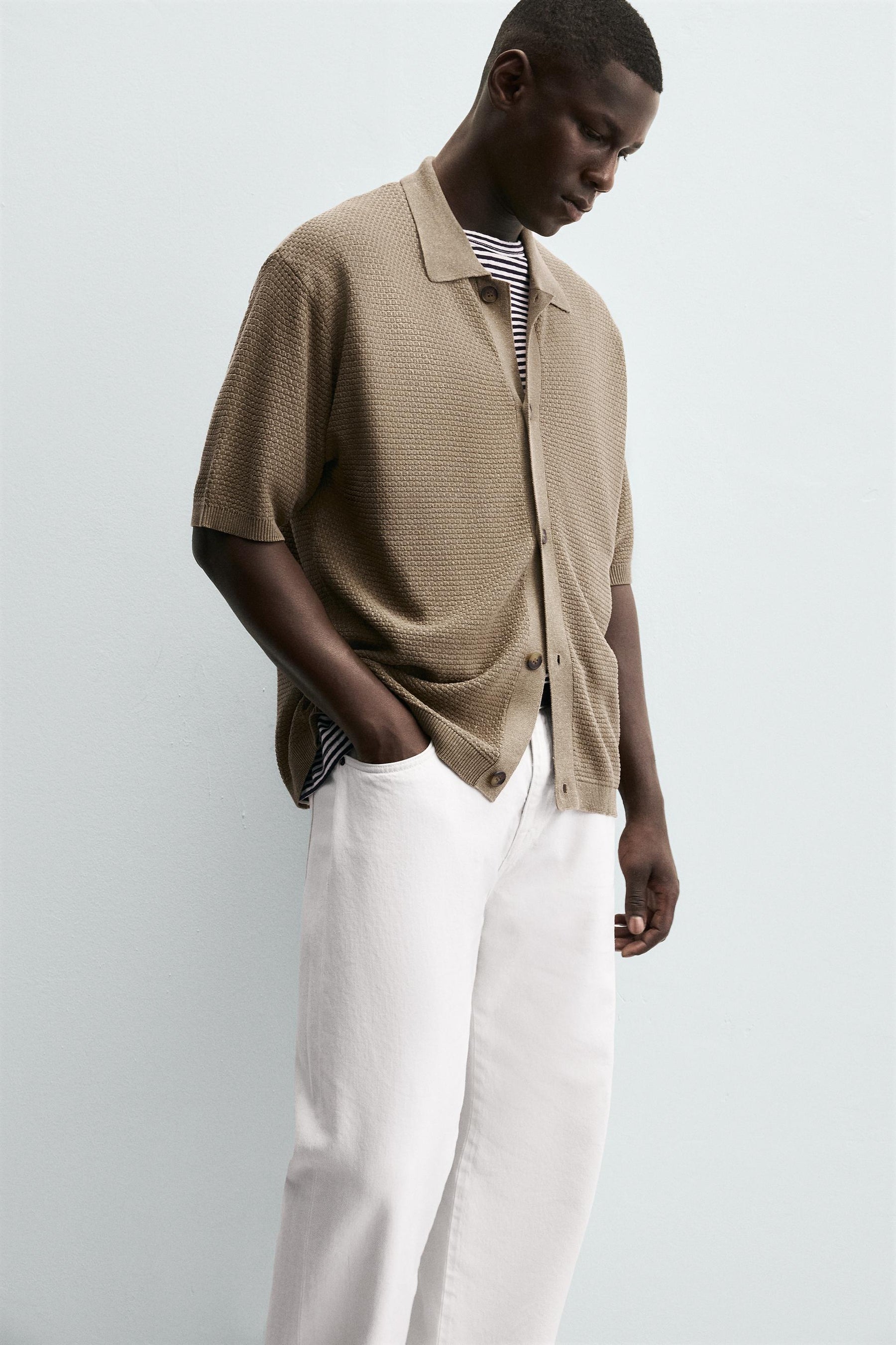 TEXTURED KNIT SHIRT - Image 5