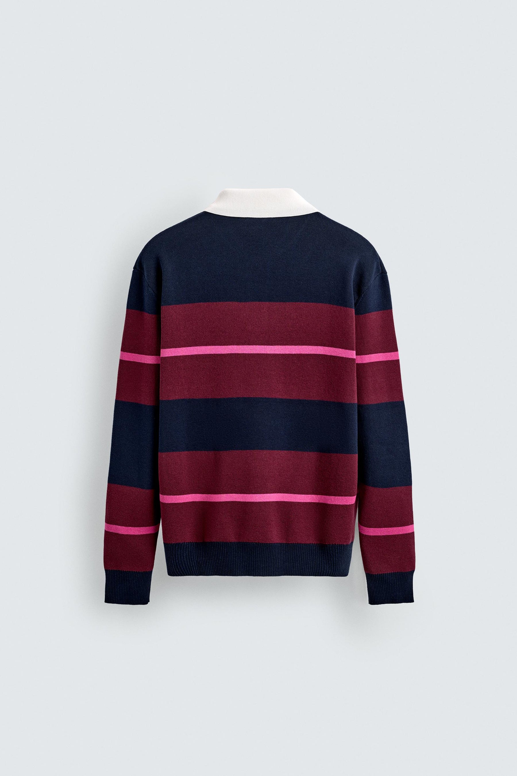 STRIPED KNITTED POLO SHIRT - Image 7
