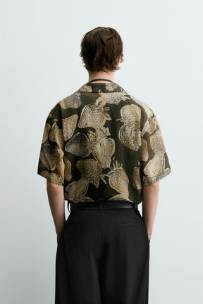 STRAWBERRY PRINT 100% RAMIE SHIRT - Image 3