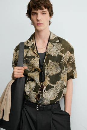 STRAWBERRY PRINT 100% RAMIE SHIRT - Image 5