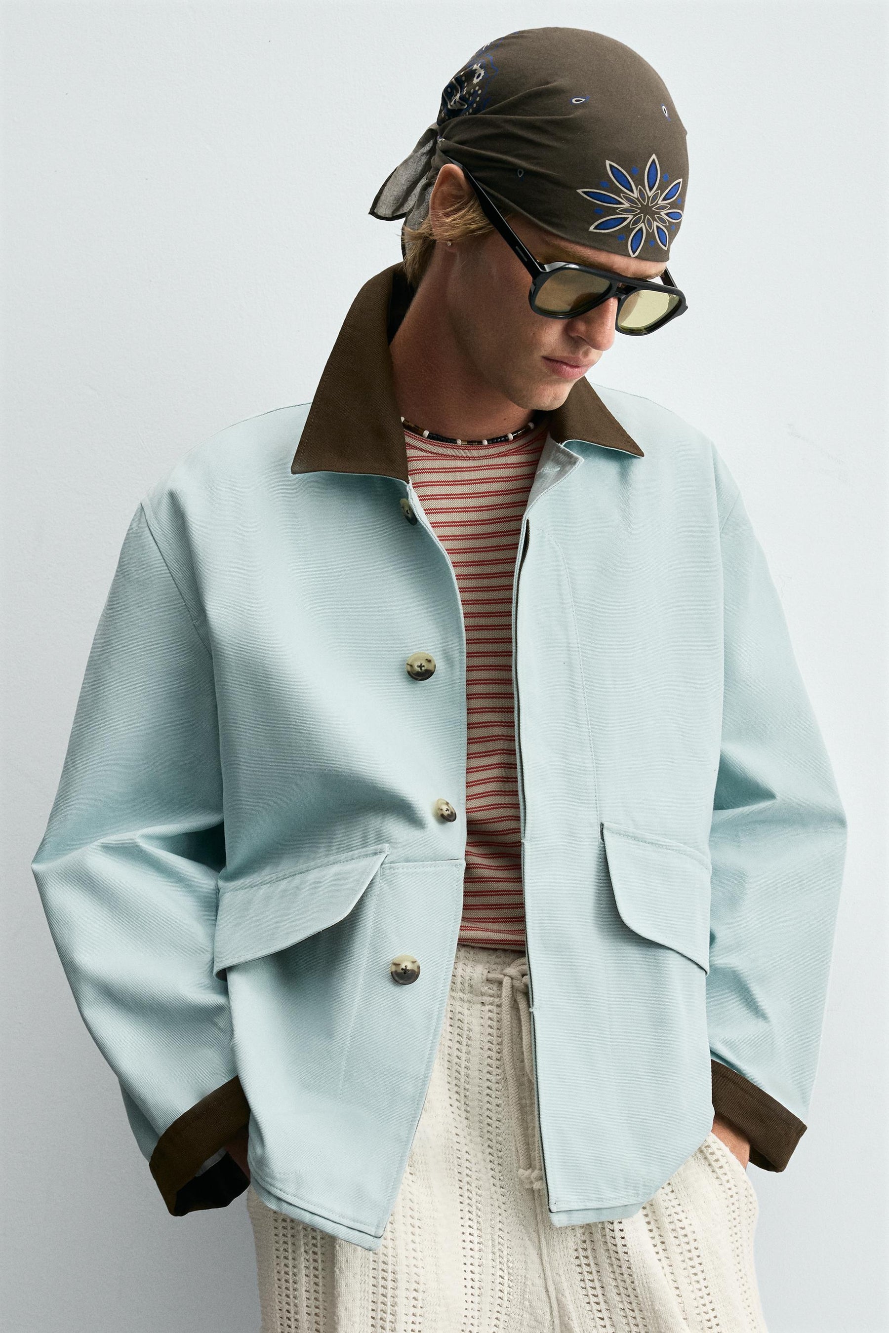 CONTRAST COLLAR JACKET - Image 5