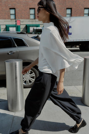 Asymmetrisches Crêpe-Top