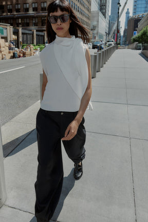 Asymmetrisches Crêpe-Top