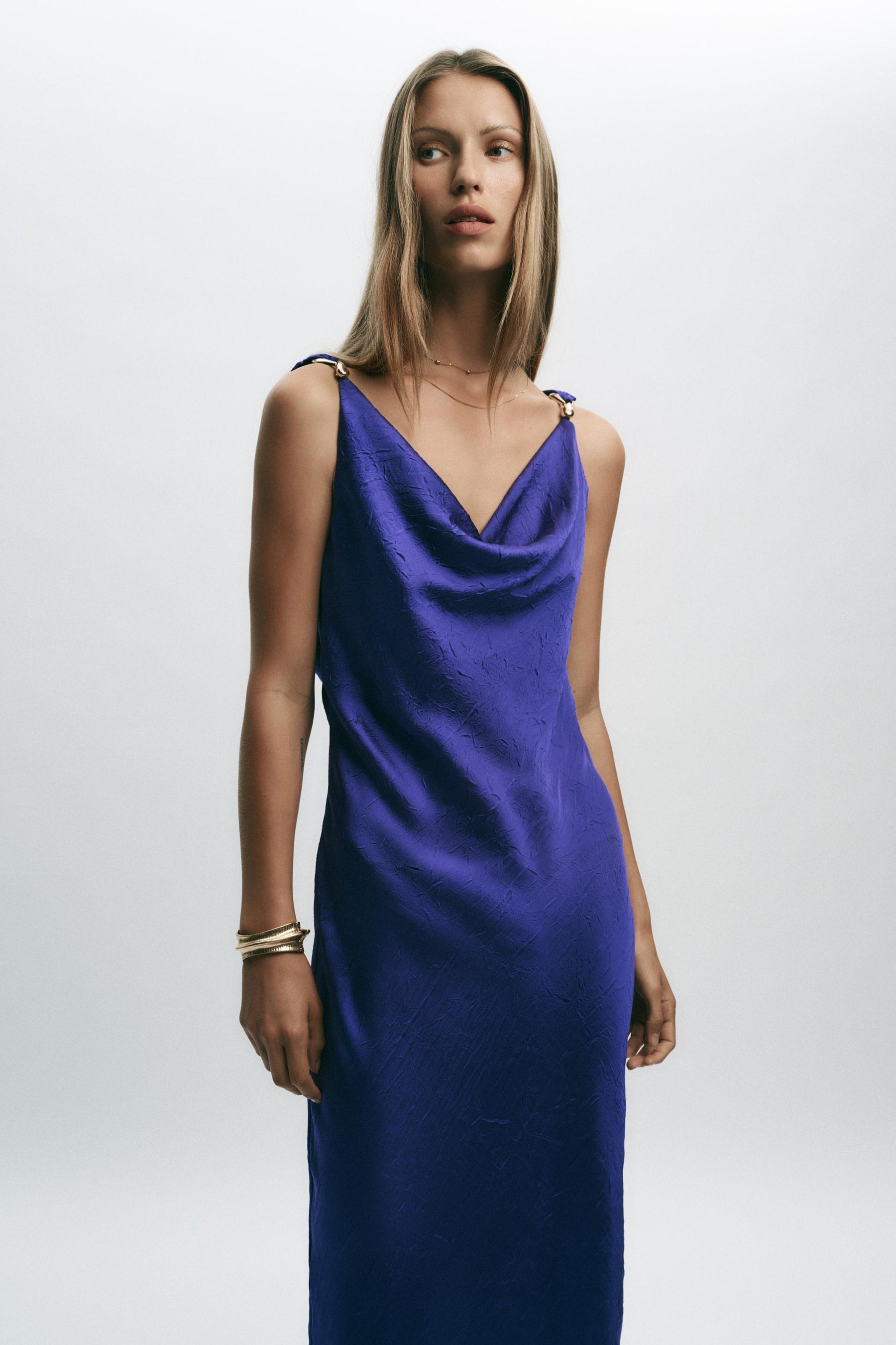 MIDI CAMISOLE DRESS WITH HARDWARE - Image 4
