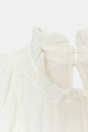 Bluse aus Baumwollgaze mit