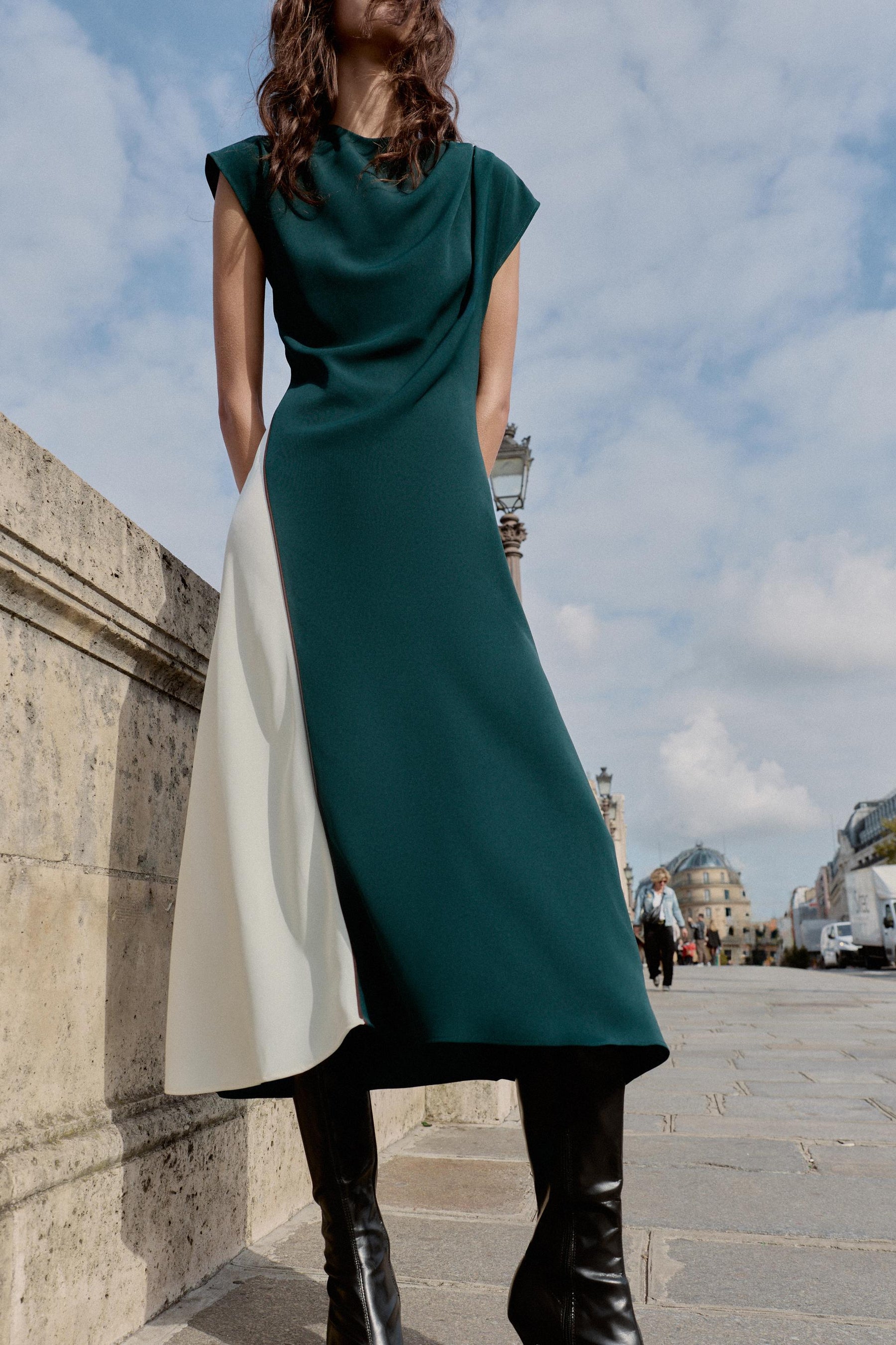 COMBINED MIDI DRESS - Image 4