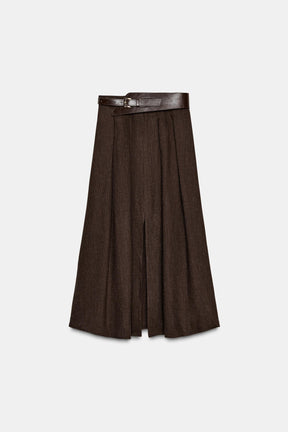 Midirock mit Gürtel