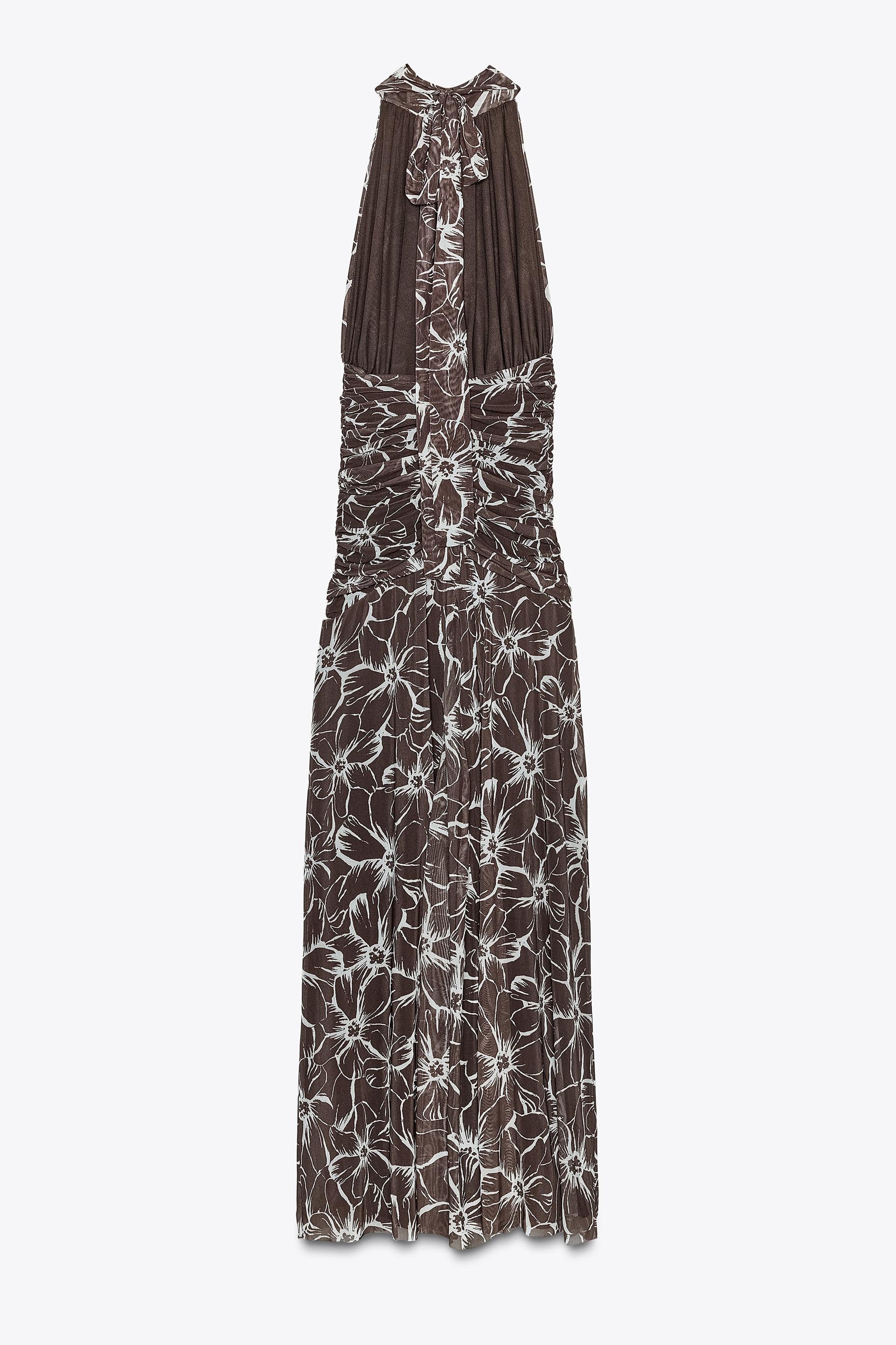 HALTER PRINTED TULLE MAXI DRESS - Image 8