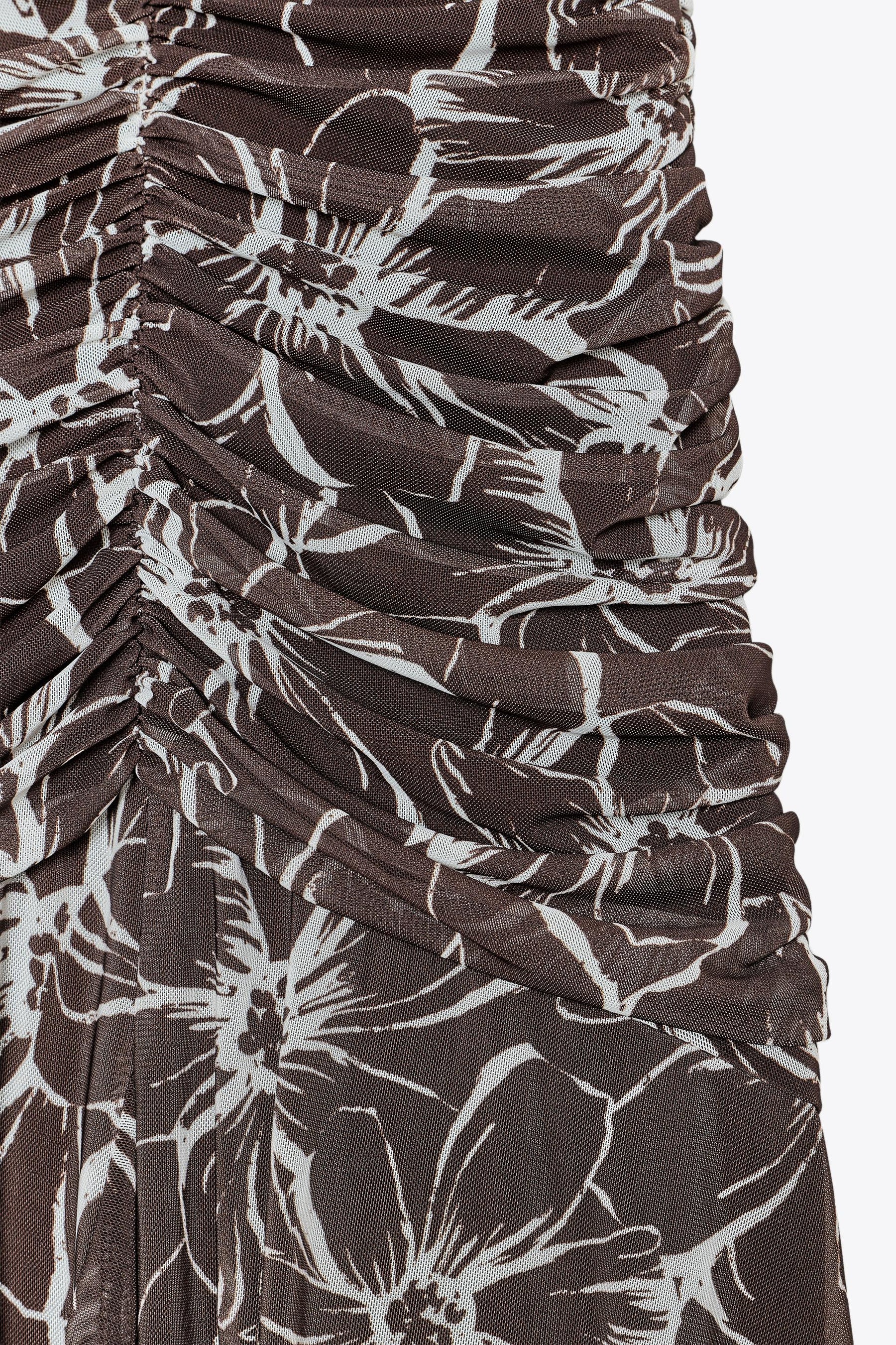 HALTER PRINTED TULLE MAXI DRESS - Image 9