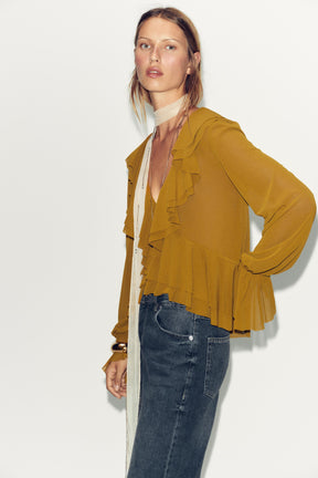 Gerüschte, fließende Bluse