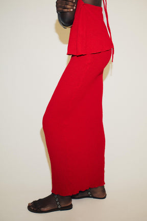 langer Rock mit Struktur