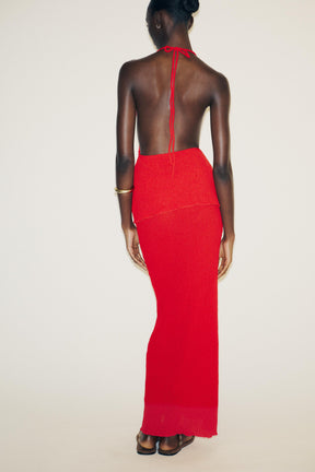 langer Rock mit Struktur