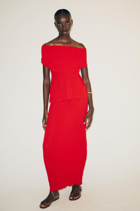 langer Rock mit Struktur