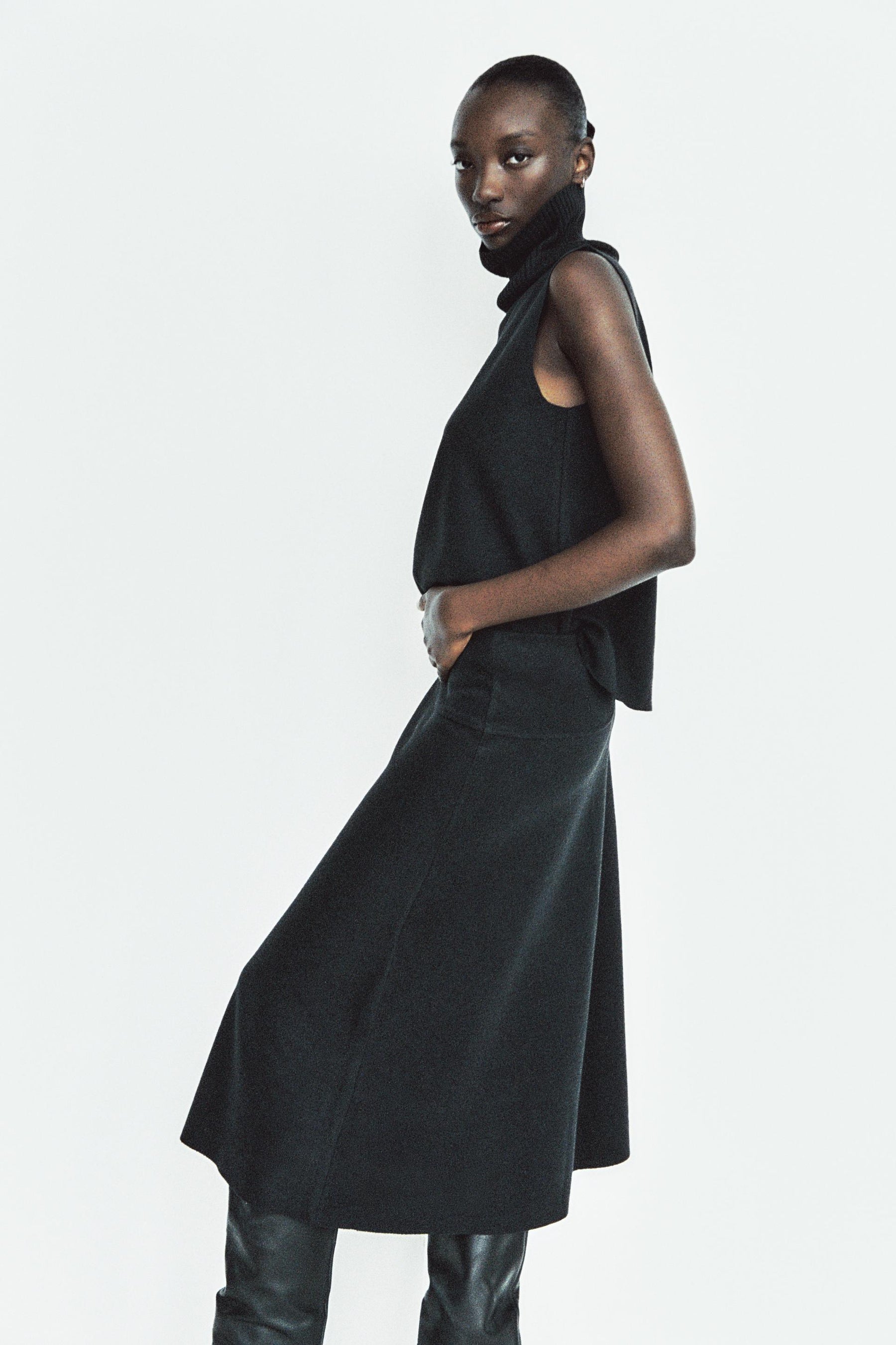 Weiches Hemd mit hohem Kragen