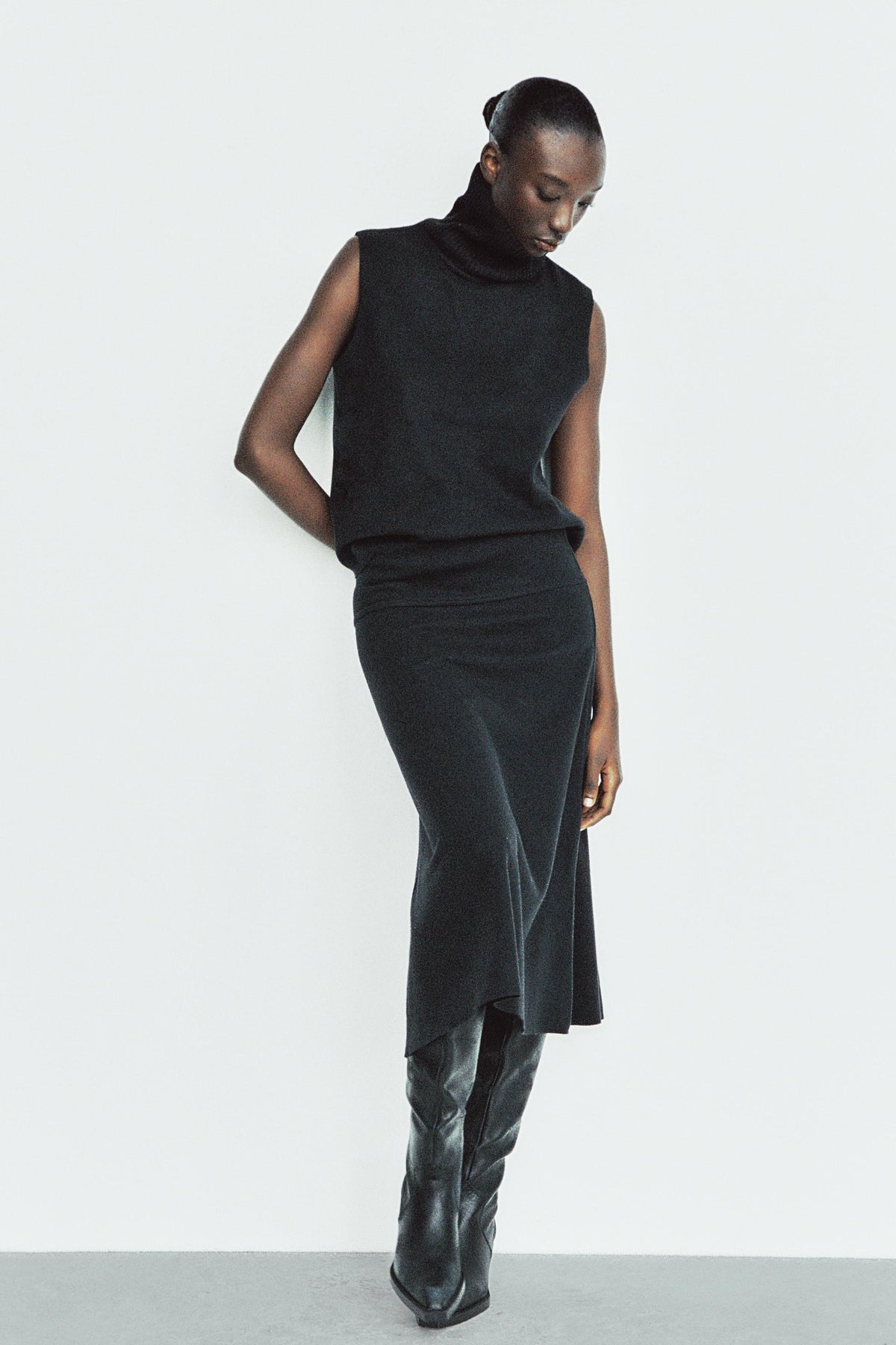 Weiches Hemd mit hohem Kragen