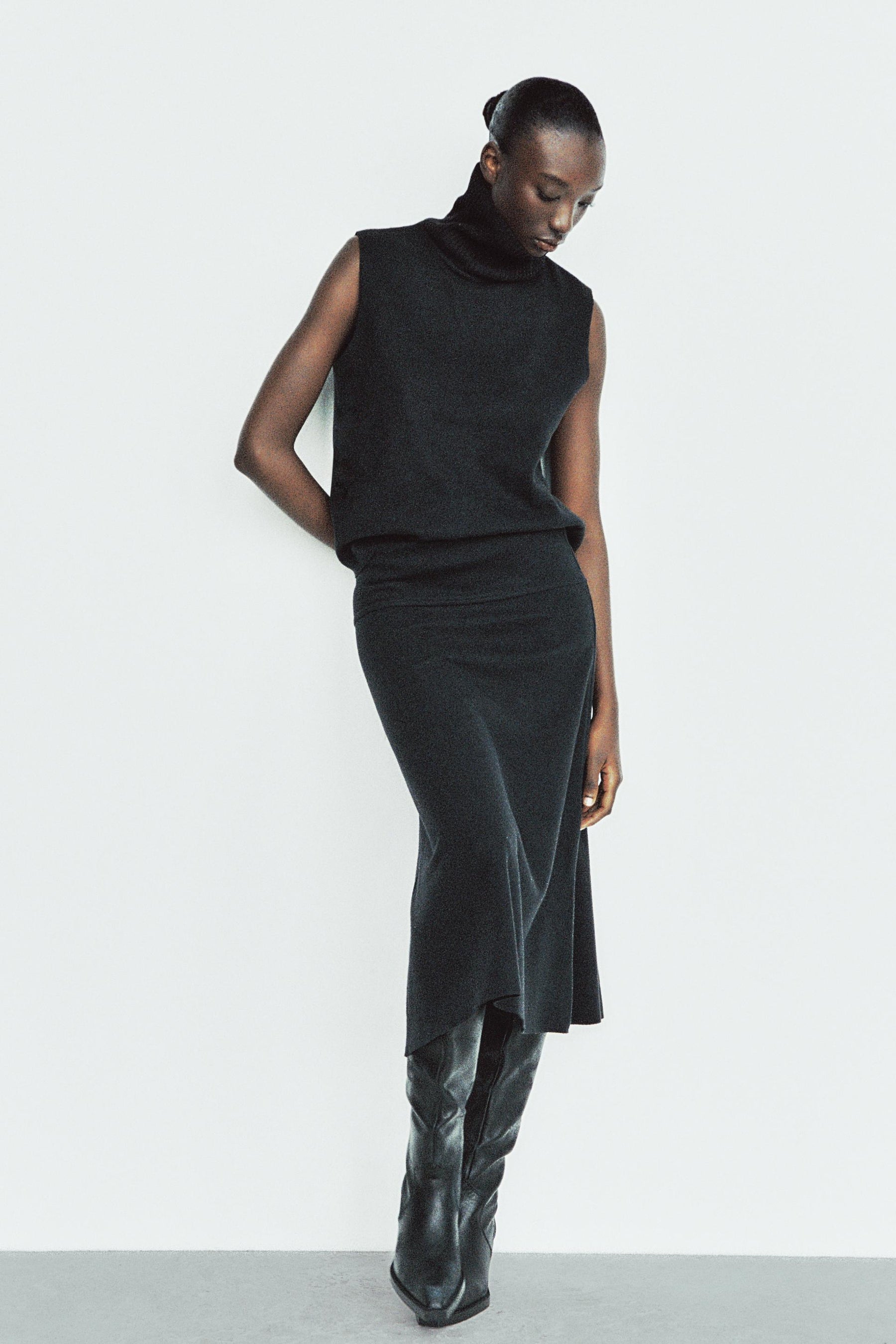 Weiches Hemd mit hohem Kragen