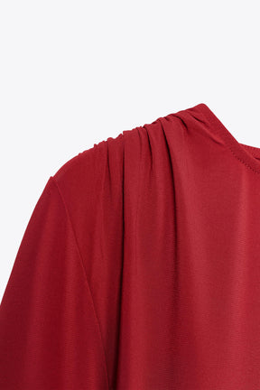 Langarm-T-Shirt mit Raffung