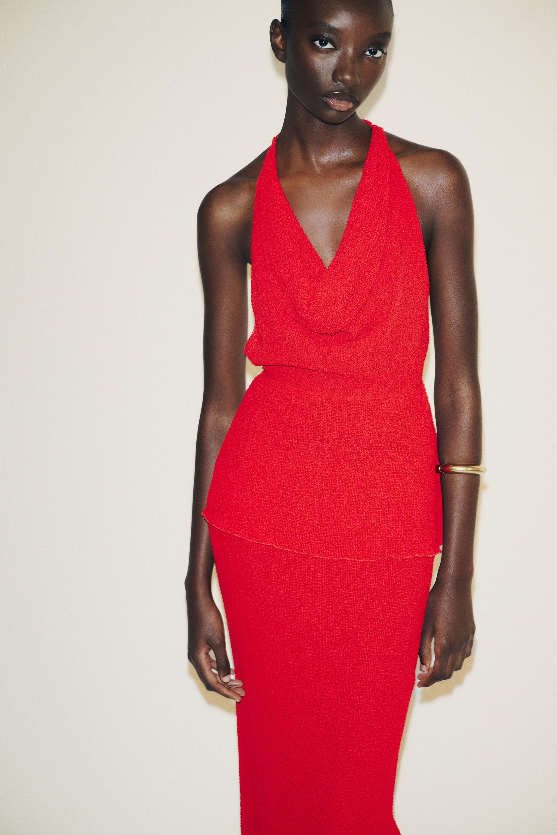 Modisches Top mit Struktur und Lagenlook