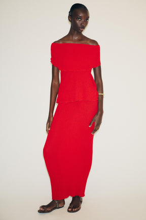 Modisches Top mit Struktur und Lagenlook