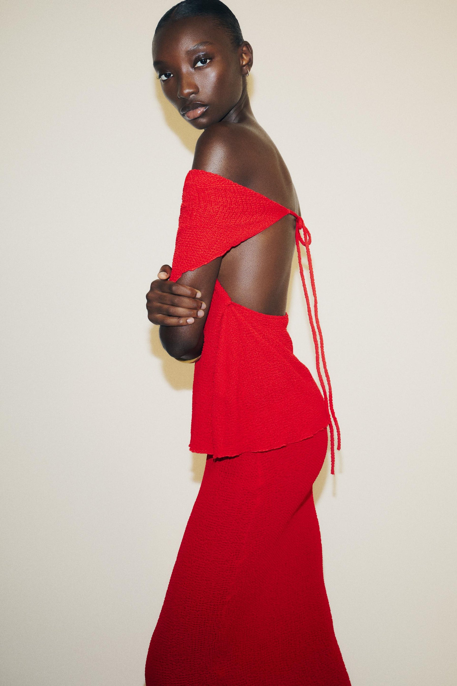 Modisches Top mit Struktur und Lagenlook