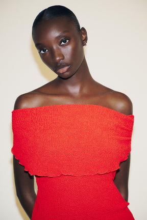 Modisches Top mit Struktur und Lagenlook