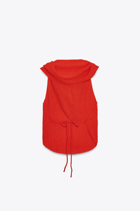 Modisches Top mit Struktur und Lagenlook