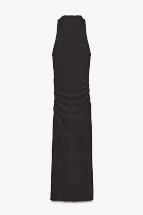 Strukturiertes Neckholderkleid