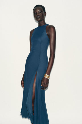 GODET TULLE LONG DRESS - Image 4