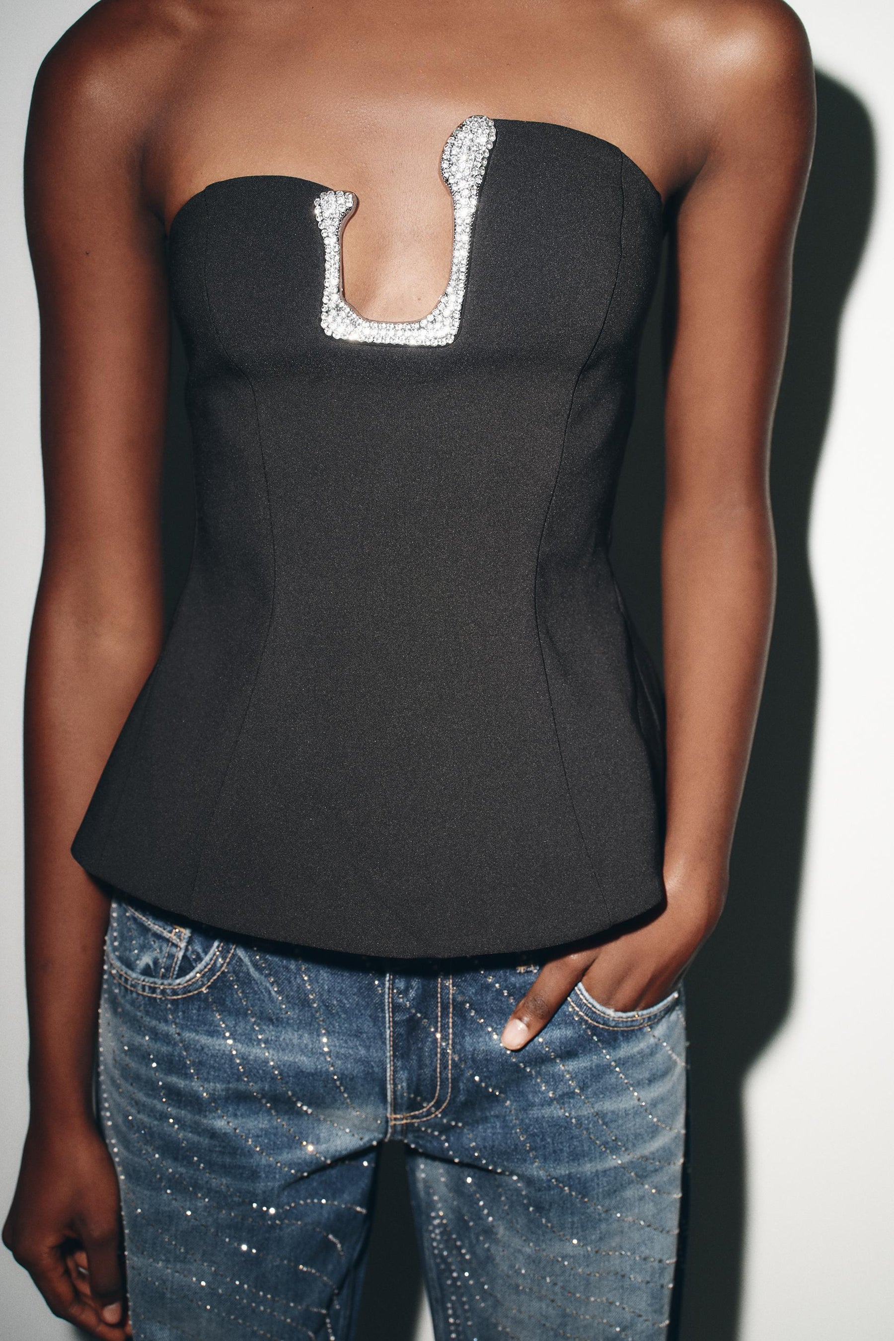 Funkelndes Bandeau-Top