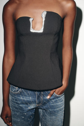 Funkelndes Bandeau-Top