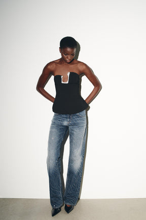 Funkelndes Bandeau-Top