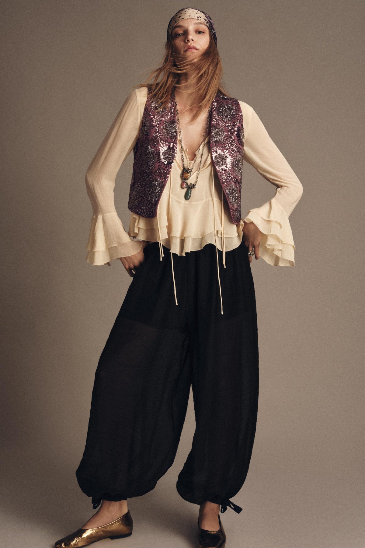 EMBROIDERED BEADED WAISTCOAT - Image 2