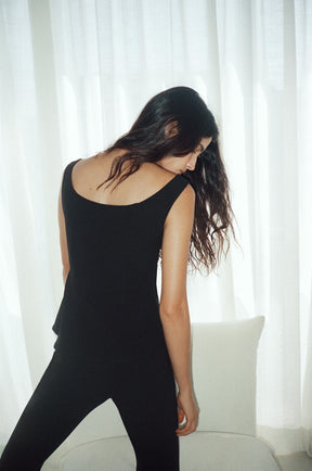 Ärmelloses Crêpe-Top