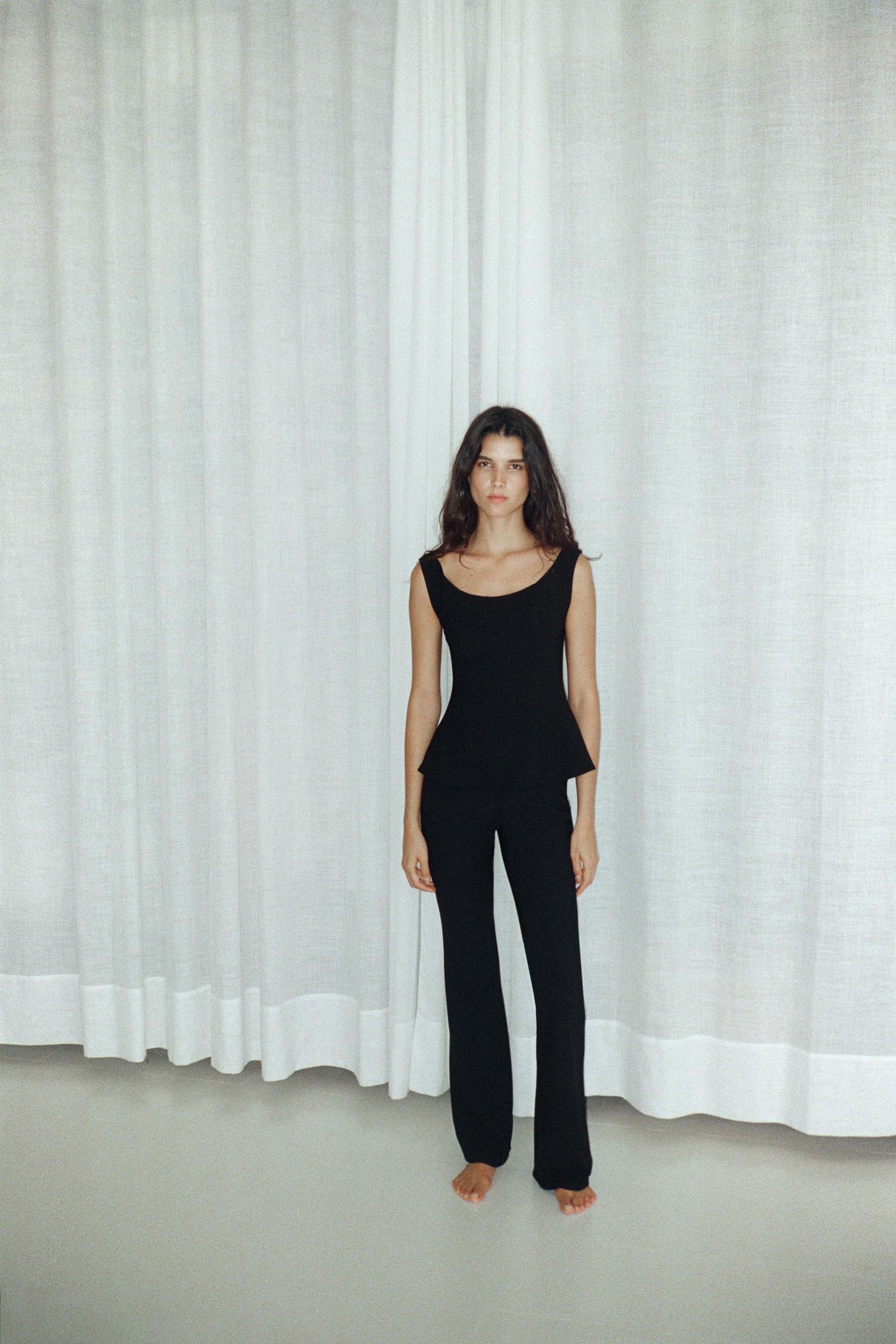 Ärmelloses Crêpe-Top