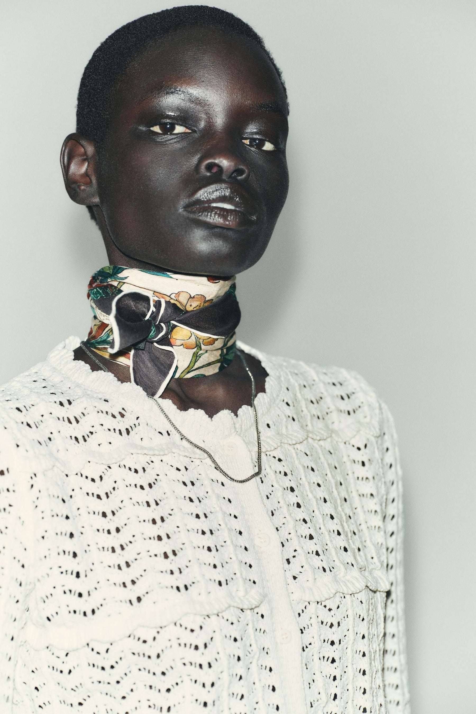 Romantischer Chenille-Cardigan