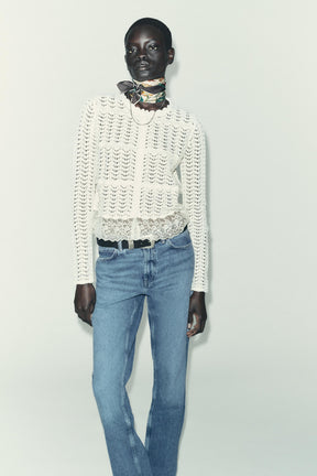 Romantischer Chenille-Cardigan