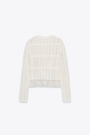 Romantischer Chenille-Cardigan