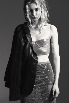 Paillettenbesetztes Bralette-Top