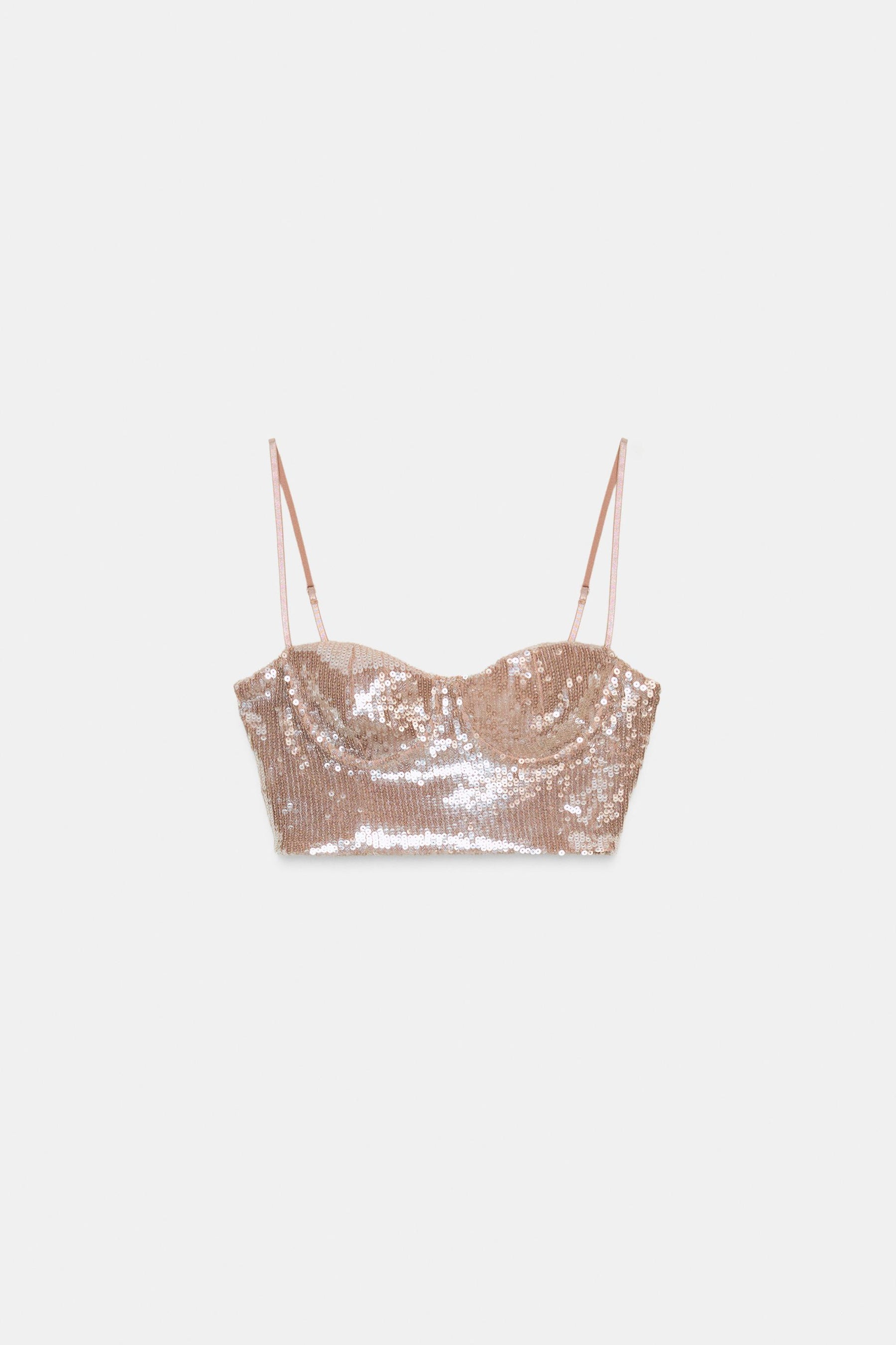 Paillettenbesetztes Bralette-Top