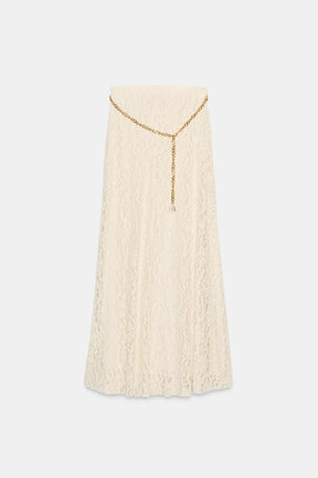 Midirock mit Kettenverzierung