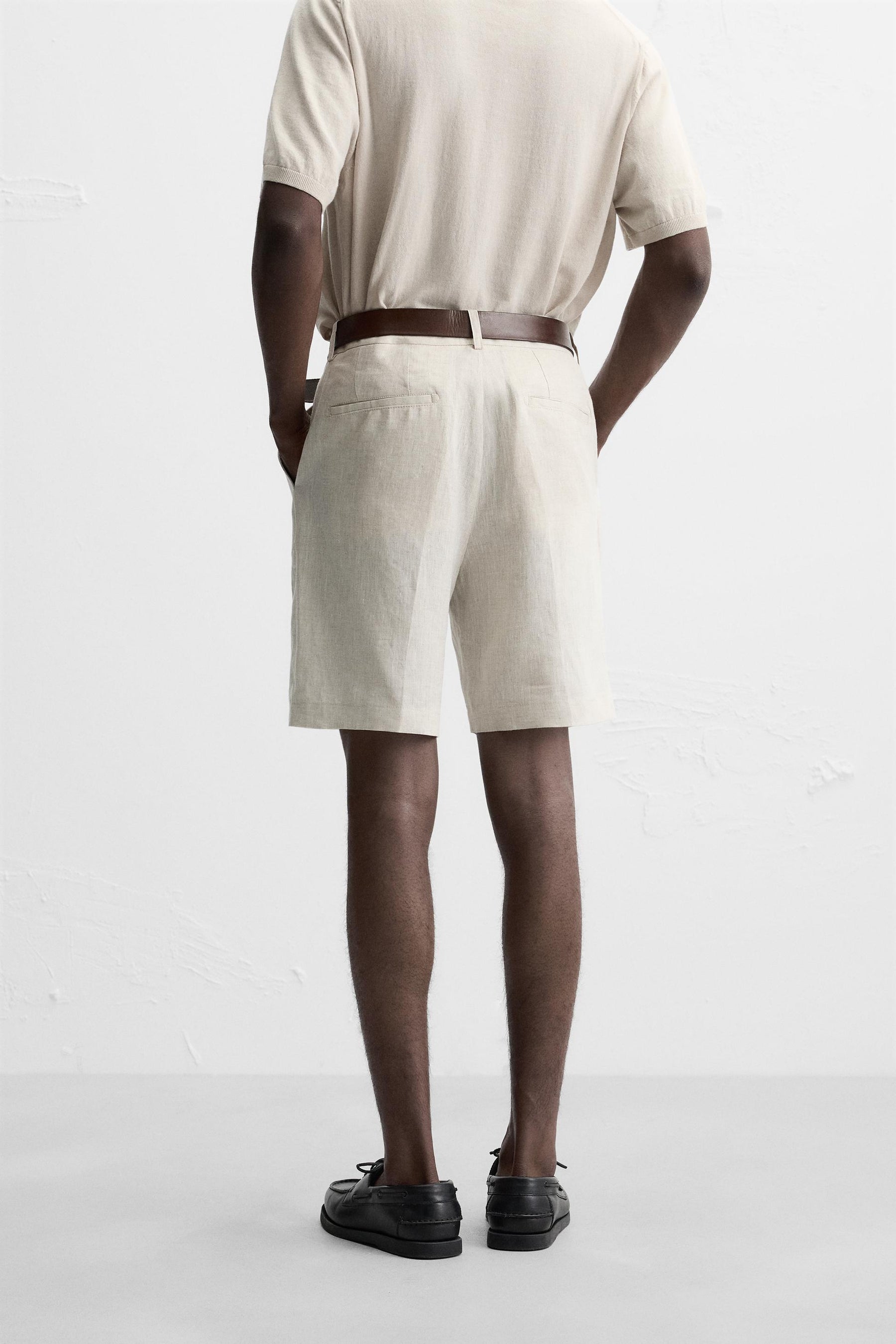 LINEN/COTTON BERMUDA SHORTS - Image 3