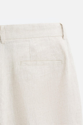LINEN/COTTON BERMUDA SHORTS - Image 9