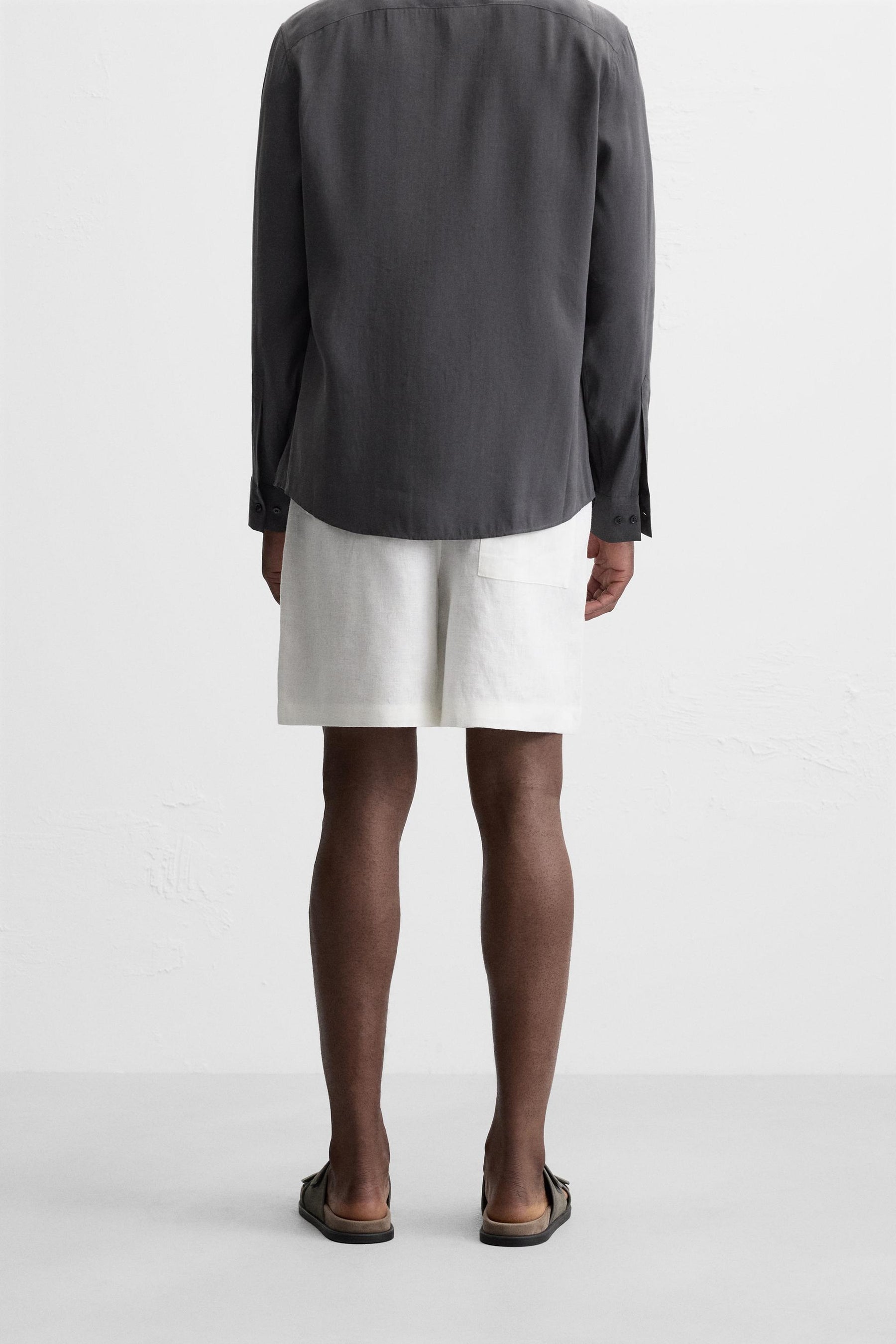 100% LINEN BERMUDA SHORTS - Image 3