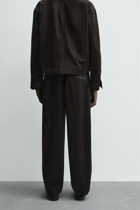TEXTURED VELVET TROUSERS - Image 3