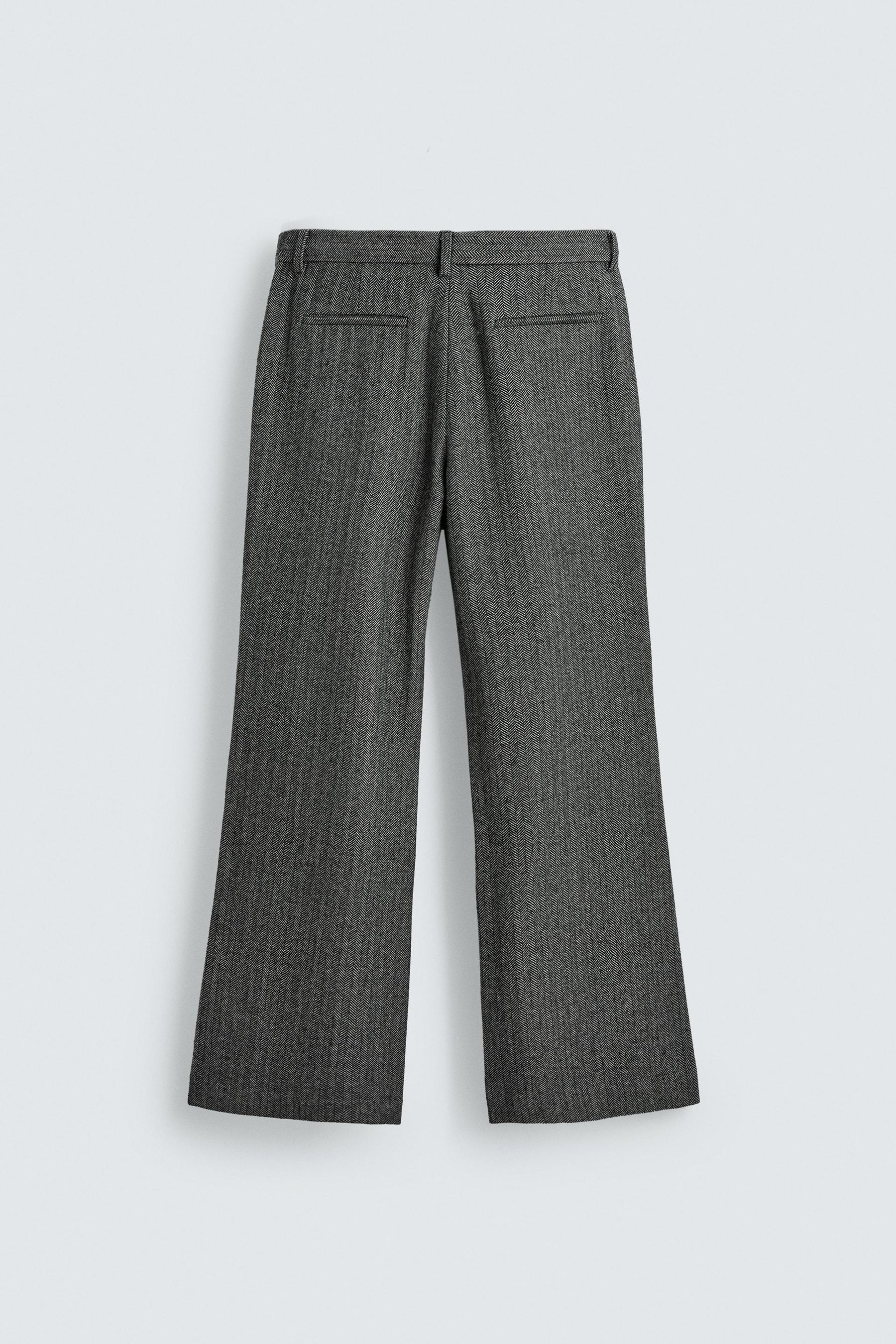 Herringbone Wool Trousers