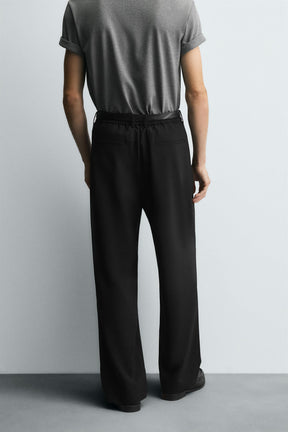PLEATED WIDE-LEG TROUSERS - Image 3