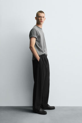PLEATED WIDE-LEG TROUSERS - Image 4